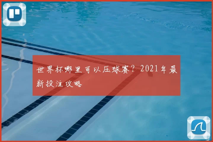 世界杯哪里可以压球赛?2021年最新投注攻略