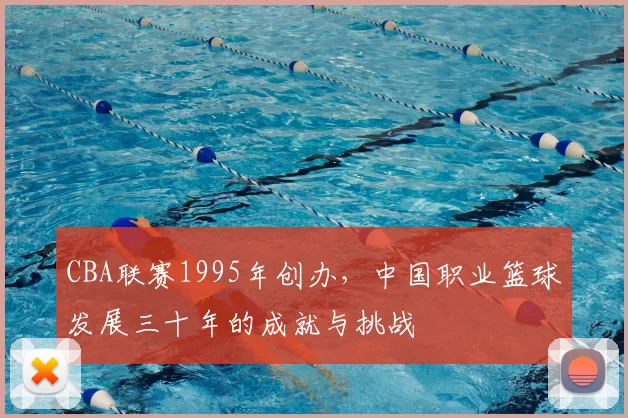 CBA联赛1995年创办,中国职业篮球发展三十年的成就与挑战